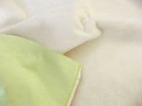 Faux Suede Backed Fleece Fabric Material - LIME
